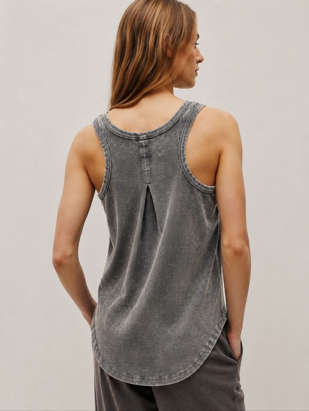 NWOT!! Kuwalla (65$) | 'Lia' Relaxed Tank in Washed Gray Tank Top, Size S